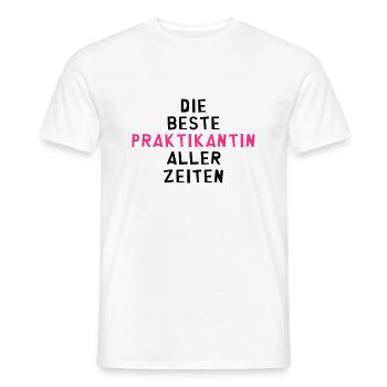 Praktikant Praktikantin Praktikum Kollege Büro - Männer T-Shirt - Weiß - Vorne - AI Model Male 178 dark (178cm)