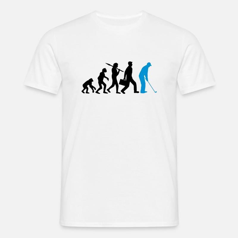 Golf spielen Evolution - Männer T-Shirt - Weiß