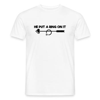 He put a ring on it - T-shirt homme - blanc - Devant - AI Model Male 178 dark (178cm)