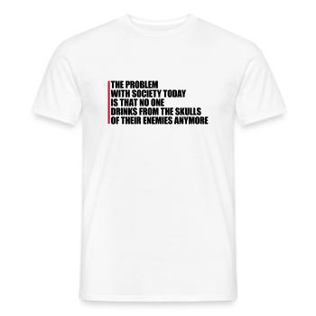drinks from enemies skulls - Men's T-Shirt - white - Front - AI Model Male 178 dark (178cm)