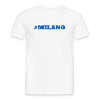 #Milano Milan Milan - T-shirt homme - blanc - Devant - AI Model Male 178 dark (178cm)