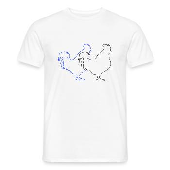 Coq 2 - T-shirt homme - blanc - Devant - AI Model Male 178 dark (178cm)