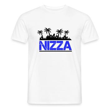 Nice - Men's T-Shirt - white - Front - AI Model Male 178 dark (178cm)