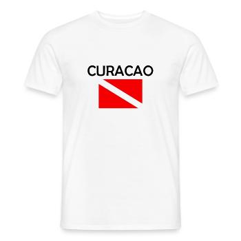 Drapeau de plongée Curaçao - Plongée sous-marine - Plongée sous-marine - Tauchen - T-shirt homme - blanc - Devant - AI Model Male 178 dark (178cm)