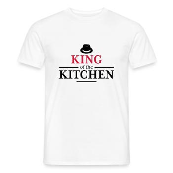 Tablier de cuisine pour homme - T-shirt homme - blanc - Devant - AI Model Male 178 dark (178cm)