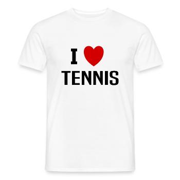 Ich liebe Tennis - Männer T-Shirt - Weiß - Vorne - AI Model Male 178 dark (178cm)