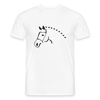 Pferd - Männer T-Shirt - Weiß - Vorne - AI Model Male 178 dark (178cm)