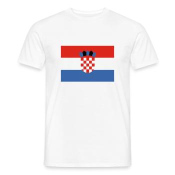 croatia - Men's T-Shirt - white - Front - AI Model Male 178 dark (178cm)
