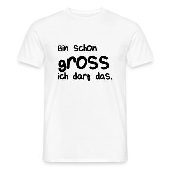 Bin schon gross, ich darf das _Ft2 - Männer T-Shirt - Weiß - Vorne - AI Model Male 178 dark (178cm)