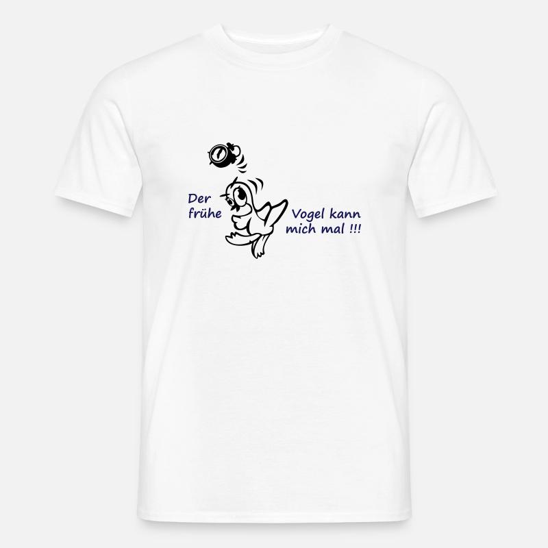 Früher Vogel - Männer T-Shirt - Weiß