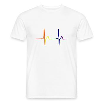 Frequenz - Männer T-Shirt - Weiß - Vorne - AI Model Male 178 dark (178cm)