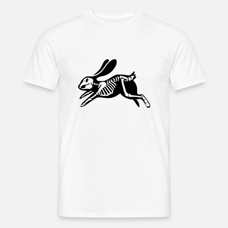 Black rabbit skeleton. - Men’s T-shirt - white