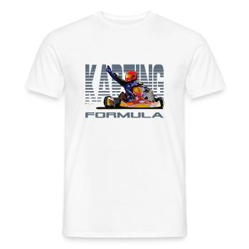 Kart fahren - Männer T-Shirt - Weiß - Vorne - AI Model Male 178 dark (178cm)