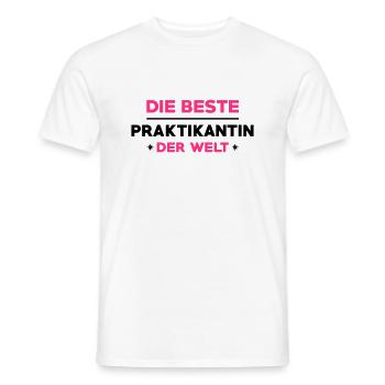 Praktikant Praktikantin Praktikum Kollege Büro - Männer T-Shirt - Weiß - Vorne - AI Model Male 178 dark (178cm)