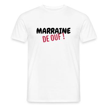 Parrain / Marraine / Filleule / Filleul - T-shirt homme - blanc - Devant - AI Model Male 178 dark (178cm)