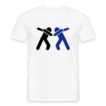 dabbing team man - Männer T-Shirt - Weiß - Vorne - AI Model Male 178 dark (178cm)