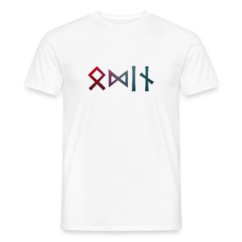 Wikinger Design: ODIN - Männer T-Shirt - Weiß - Vorne - AI Model Male 178 dark (178cm)