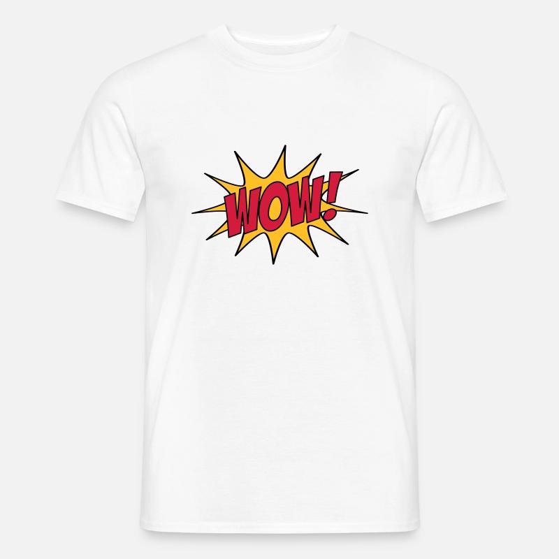WOW! - Männer T-Shirt - Weiß