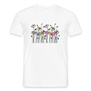 Fleurs - T-shirt homme - blanc - Devant - AI Model Male 178 dark (178cm)