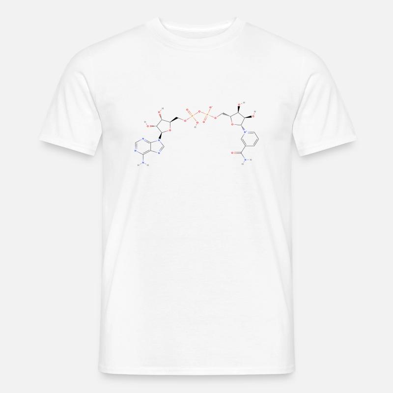 Nicotinamid-Adenin-Dinukleotid-Molekül - Farbe - Männer T-Shirt - Weiß