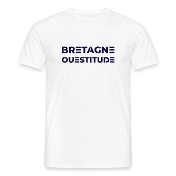 bretagne ouestitude - T-shirt homme - blanc - Devant - AI Model Male 178 dark (178cm)