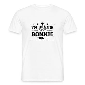 Je suis Bonnie en train de faire des choses Bonnie - T-shirt homme - blanc - Devant - AI Model Male 178 dark (178cm)