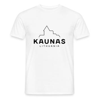 Kaunas– Lituanie - T-shirt homme - blanc - Devant - AI Model Male 178 dark (178cm)