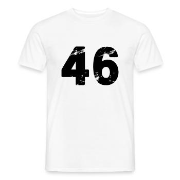 46 - Männer T-Shirt - Weiß - Vorne - AI Model Male 178 dark (178cm)
