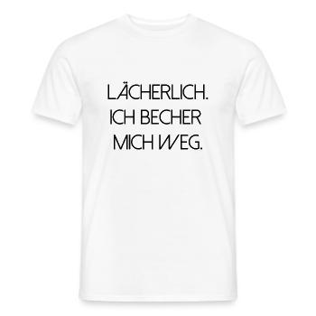 Party feiern Festival bechern saufen Alkohol - Männer T-Shirt - Weiß - Vorne - AI Model Male 178 dark (178cm)