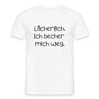 Party feiern Festival bechern saufen Alkohol - Männer T-Shirt - Weiß - Vorne - AI Model Male 178 dark (178cm)