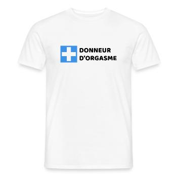 donneur d’orgasme. american pie stifler humour - T-shirt homme - blanc - Devant - AI Model Male 178 dark (178cm)