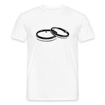 Golden Wedding Wedding Marriage Engagement Bride 2 - Men's T-Shirt - white - Front - AI Model Male 178 dark (178cm)