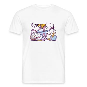 Maman qui travaille dur - Jack of all trades Mama - T-shirt homme - blanc - Devant - AI Model Male 178 dark (178cm)