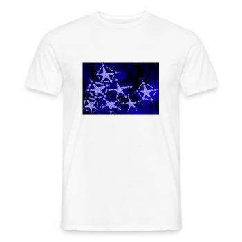 7 BLAUE STERNE - Männer T-Shirt - Weiß - Vorne - AI Model Male 178 dark (178cm)