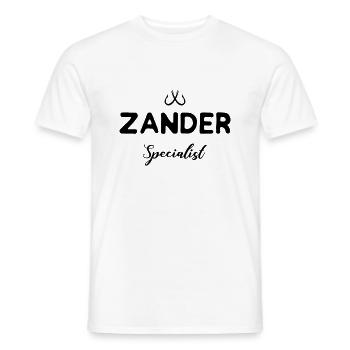 Zander Specialist - Angeln, Angler - Zander - Männer T-Shirt - Weiß - Vorne - AI Model Male 178 dark (178cm)