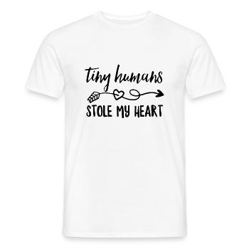 De minuscules humains ont volé mon cœur - T-shirt homme - blanc - Devant - AI Model Male 178 dark (178cm)