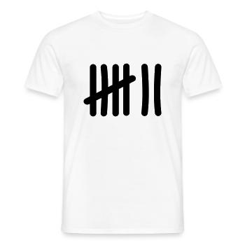 Icône de la liste de pointage - 7 traits - T-shirt homme - blanc - Devant - AI Model Male 178 dark (178cm)