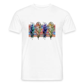Feder - Männer T-Shirt - Weiß - Vorne - AI Model Male 178 dark (178cm)