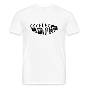 evolution of racing/ Rennsport Evolution Design - Männer T-Shirt - Weiß - Vorne - AI Model Male 178 dark (178cm)