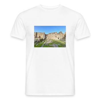 Roman ruins in the center of Rome - Men's T-Shirt - white - Front - AI Model Male 178 dark (178cm)