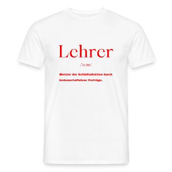 Lehrer Definition - Männer T-Shirt - Weiß - Vorne - AI Model Male 178 dark (178cm)
