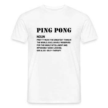 Ping pong definition - T-shirt homme - blanc - Devant - AI Model Male 178 dark (178cm)