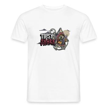 Tipsy Shark - Men's T-Shirt - white - Front - AI Model Male 178 dark (178cm)