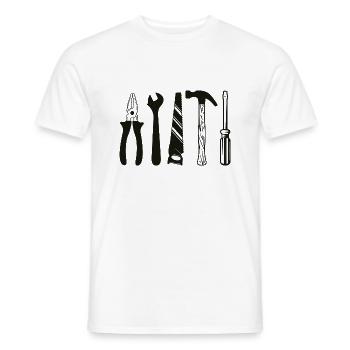 Artisan bricoleur Artisan Artisan Outil Construction - T-shirt homme - blanc - Devant - AI Model Male 178 dark (178cm)