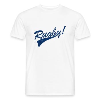 Vintage rugby - Men's T-Shirt - white - Front - AI Model Male 178 dark (178cm)