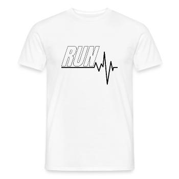 Clothing for running - Men's T-Shirt - white - Front - AI Model Male 178 dark (178cm)
