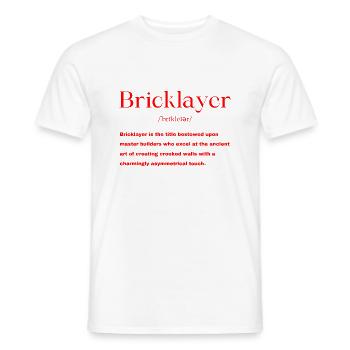 Bricklayer - Men's T-Shirt - white - Front - AI Model Male 178 dark (178cm)