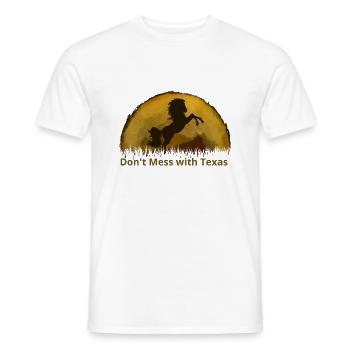 Don't Mess with Texas - Men's T-Shirt - white - Front - AI Model Male 178 dark (178cm)