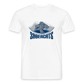 Säbelzahntiger - Männer T-Shirt - Weiß - Vorne - AI Model Male 178 dark (178cm)