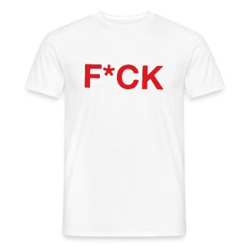 F*CK - T-shirt homme - blanc - Devant - AI Model Male 178 dark (178cm)